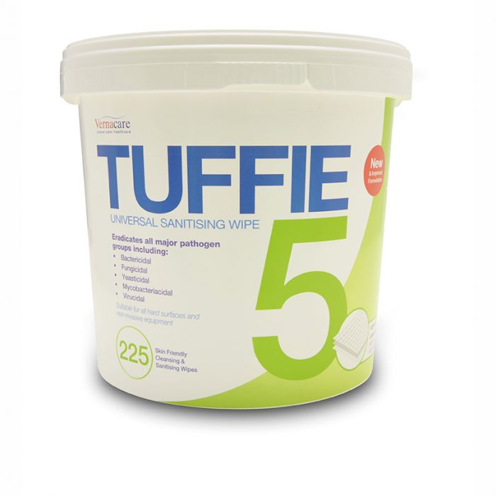 Tuffie 5 Universal Sanitising Wipes - Bucket - (Pack 225)