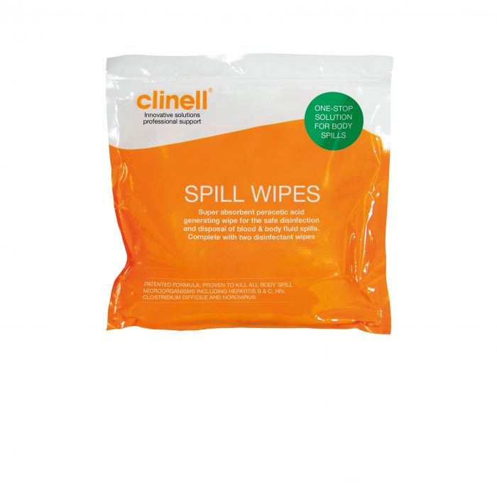 Clinell Spill Wipes - Blood & Body Fluids - Single Packed - (Single)