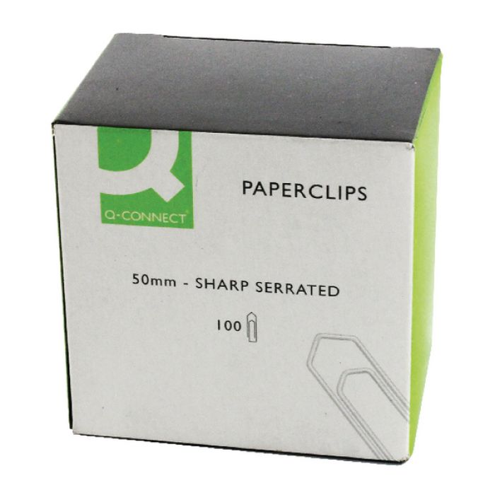 Q-Connect Paperclips 50mm Giant No Tear - (Pack 100)