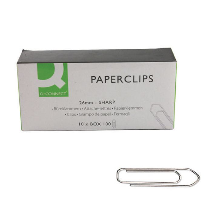 Q-Connect Paperclips  - No Tear