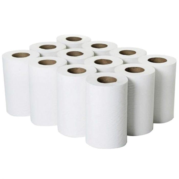 Centrefeed Roll - Mini - 2-Ply - White - 60m - (Pack 12)