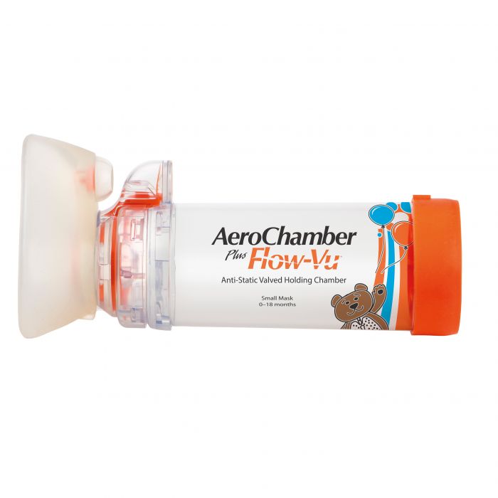 AeroChamber Plus with Flow-Vu - Small Mask (0-18 Months) - Orange - (Single)