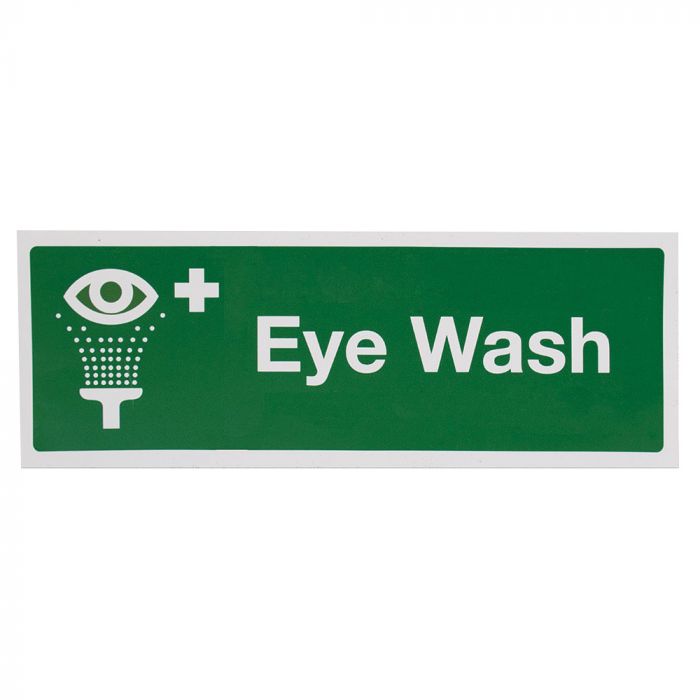 Emergency Eye Wash Sign - Rigid - 300mm x 100mm - (Single)