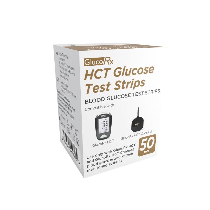 GlucoRX HCT Blood Glucose Test Strips - (Pack 50)