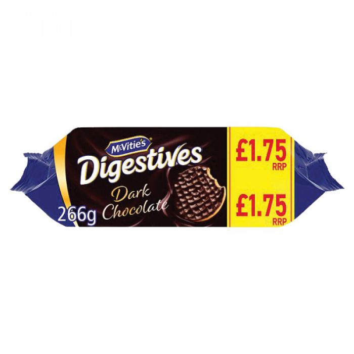 McVities Digestive Biscuits - Dark Chocolate - 266g - (Pack 15)