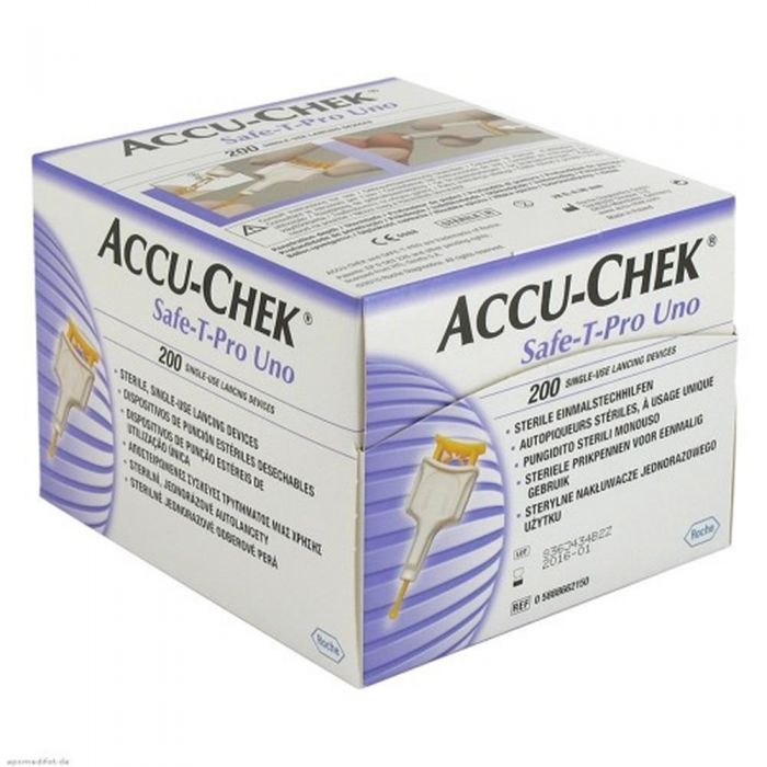 Accu-Chek Safe-T-Pro Uno Lancet Device - (Pack 200)