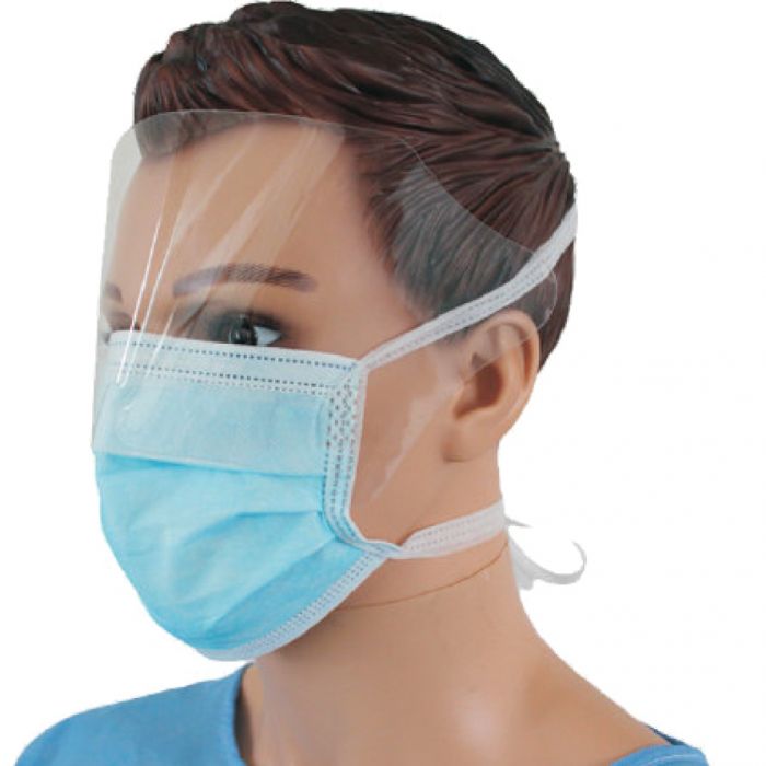 Type IIR Face Mask with Visor - Tie-On - (Pack 50)
