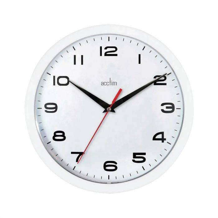 Acctim Aylesbury Wall Clock - White - 245mm Diameter - (Single)