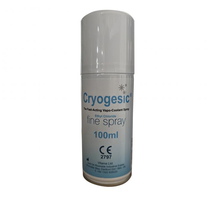 Cryogesic (Ethyl Chloride B.P.) Fine Spray Aerosol - 100ml - (Single)