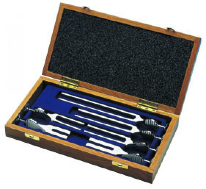 Set of 6 Tuning Forks in Wooden Case - (Single)