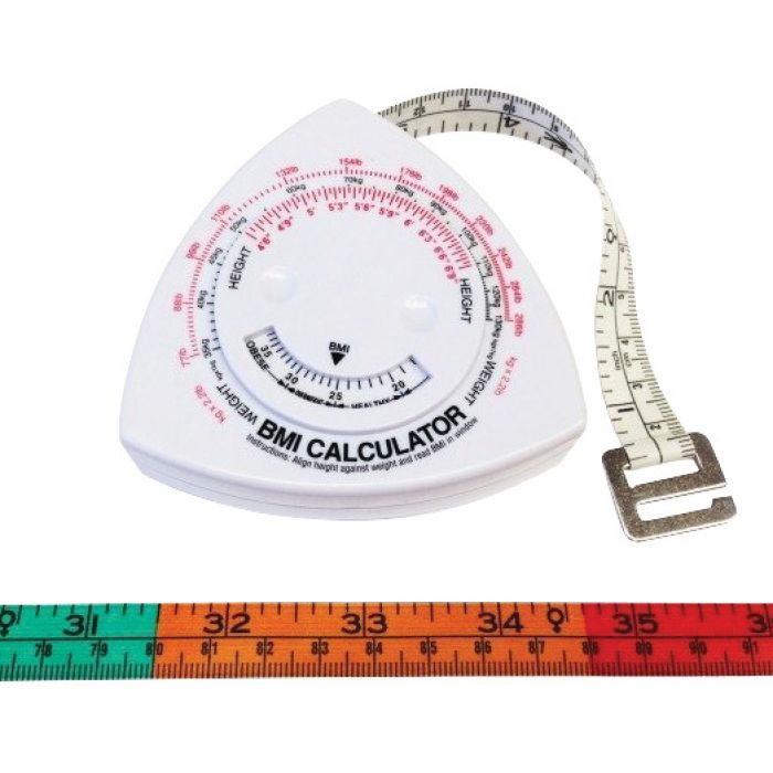 BMI Tape Measure with Coloured Waist Guide - 150cm (60”) - (Single