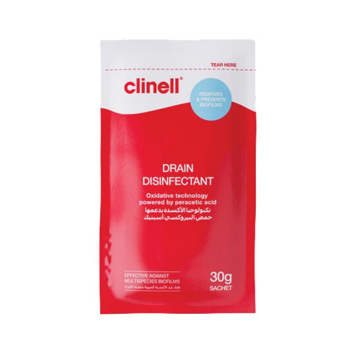 Clinell Drain Disinfectant Granules - 30g Sachets - (Pack 24)
