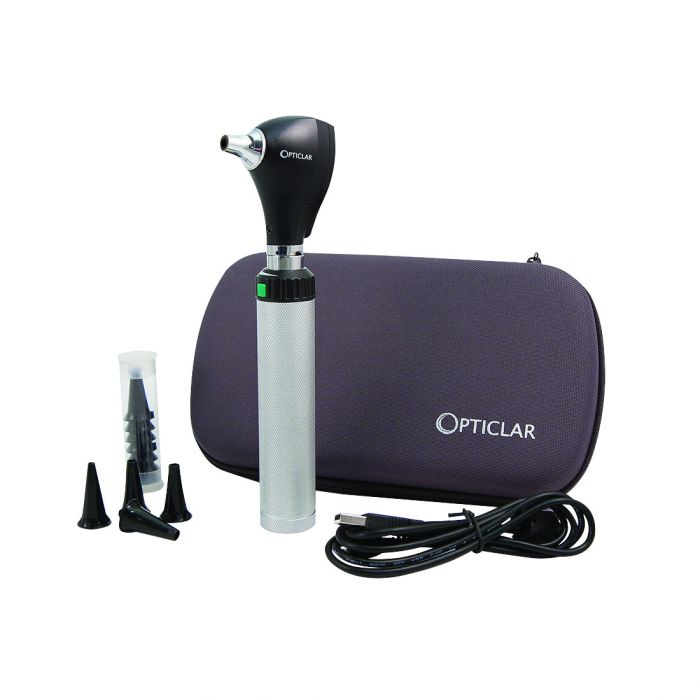 Opticlar S1 Practice LED Otoscope with Rechargeable Handle & USB Charger - (Single)