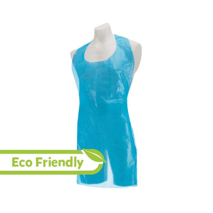 Greengard Biodegradable Plastic Aprons-on-a-Roll - Blue - (Pack 200)