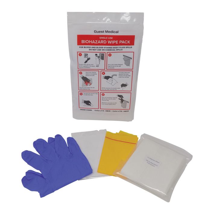 Guest Medical Single-Use Biohazard Spill Wipes Pack - (Single)