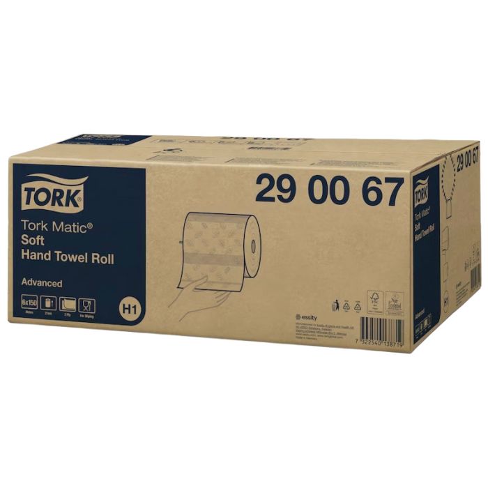 Tork Matic Hand Towel Roll - Advanced (H1) - 150m - 2-Ply White - (Pack 6)