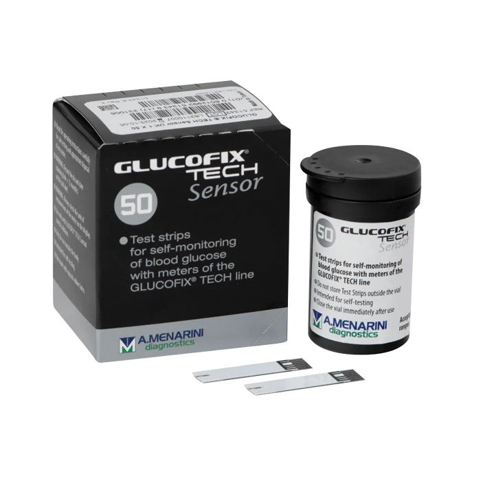 GlucoFix Tech Blood Glucose Test Strips - (Pack 50)