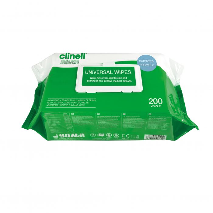 Clinell Universal Sanitising Wipes - (Pack 200)