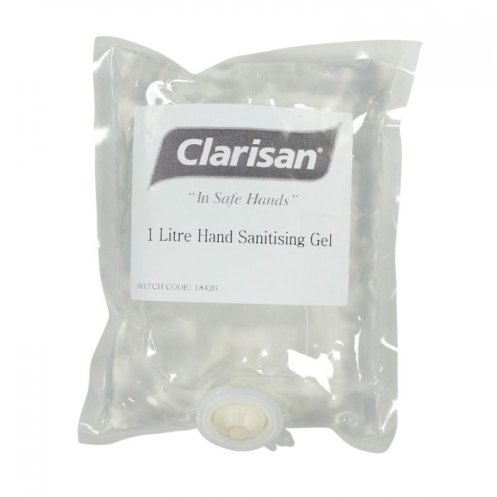 Clarisan Alcohol Gel - 1 Litre Soft Bag Refill - (Single)