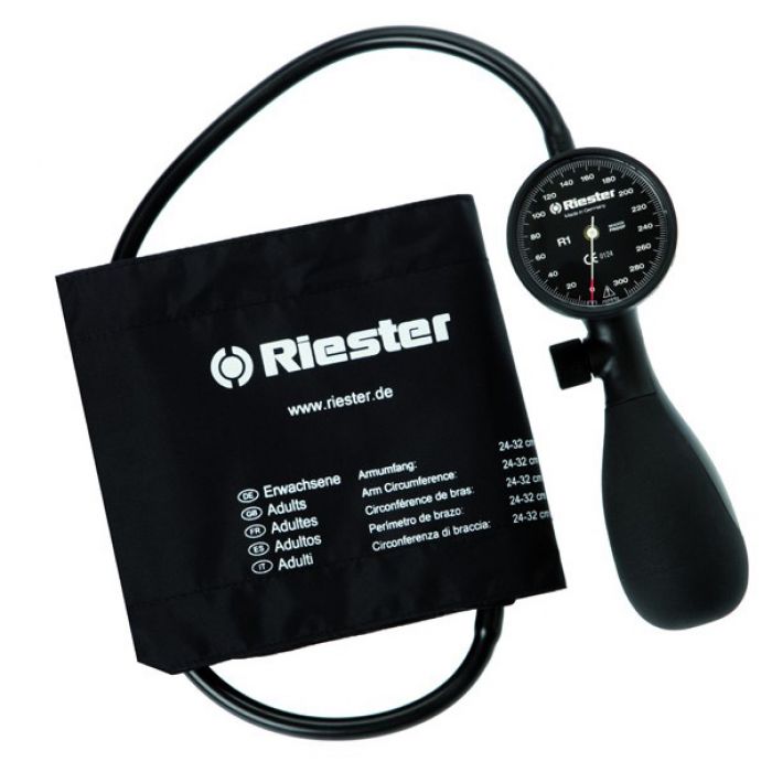 Riester R1 Shockproof Sphyg - Adult Cuff - Black Dial - (Single)