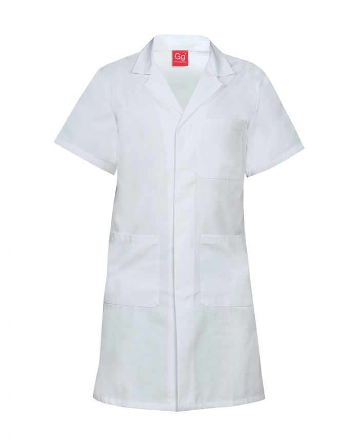 Unisex Doctors Coat - White - Short Sleeve