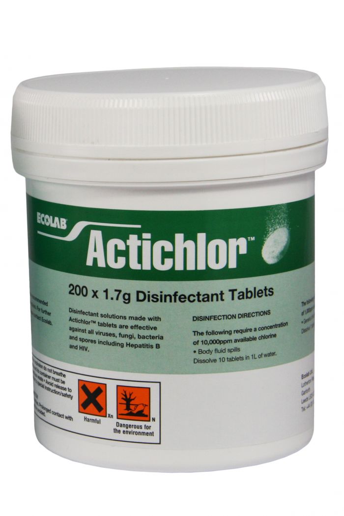 Actichlor Disinfectant Tablets - 1.7g - (Pack 200)