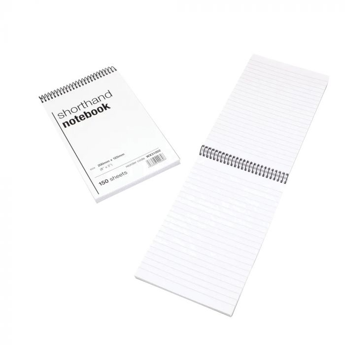 Shorthand Notebook 150 Leaf - Top Bound Spiral - (Pack 10)