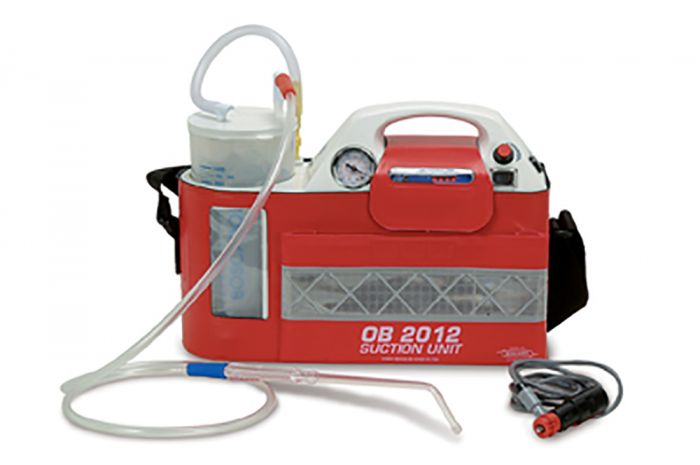 OB 2012 Emergency Suction Unit with 1000ml Disposable Liner (inc Wall Bracket, Mains & 12v Chargers) - (Single)