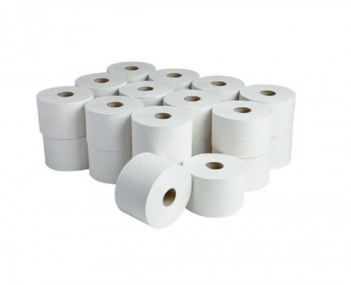 Micro-Jumbo Toilet Rolls 120m - White - 2-Ply - (Pack 24)