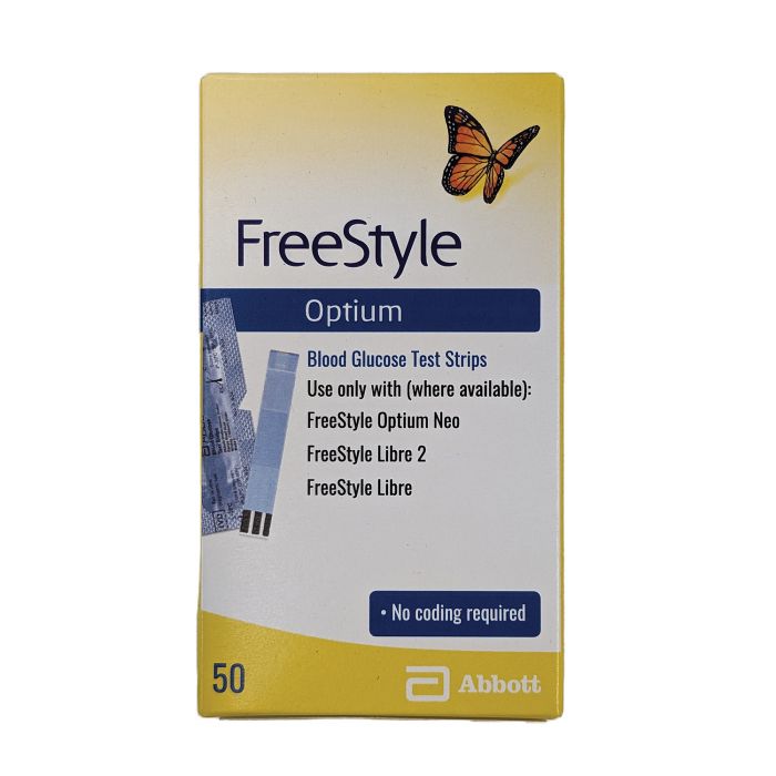 Abbott FreeStyle Optium Blood Glucose Test Strips - (Pack 50)