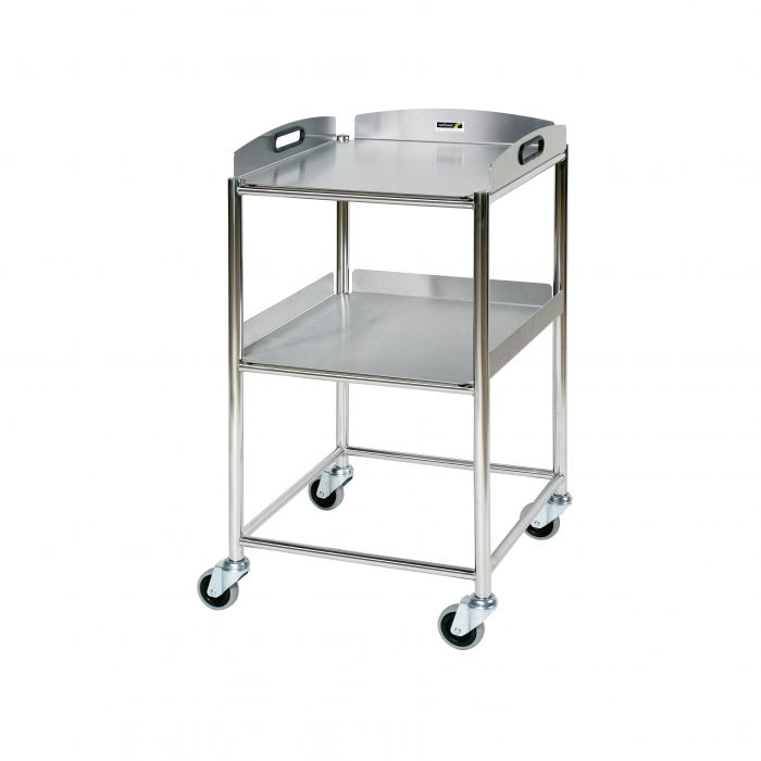 Sunflower Surgical Trolley - Stainless Steel - 2 Trays - 46cm Wide - (Single)