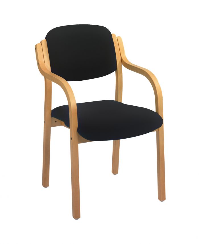 Aurora Visitor Chair with Arms - Antibacterial Vinyl