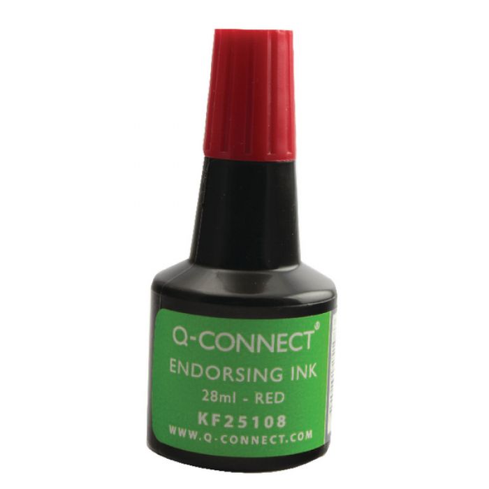 Q-Connect Endorsing Ink 28ml - Red - (Single)