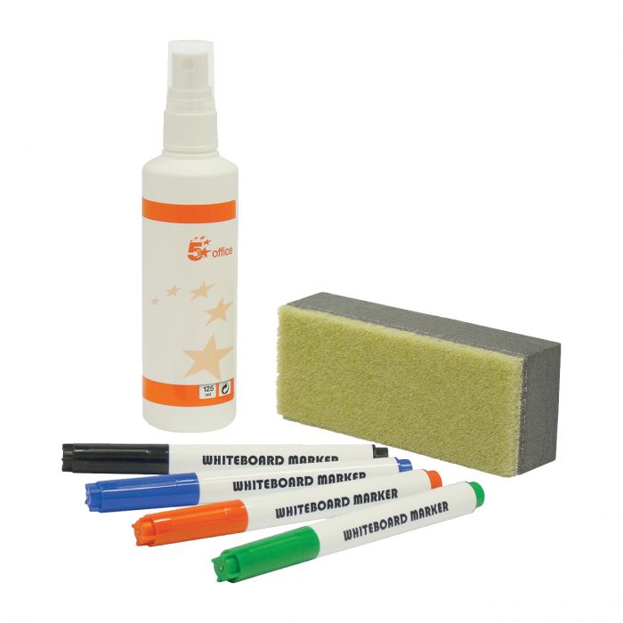 Whiteboard Starter Kit - Markers/Eraser/125ml Fluid - (Single)