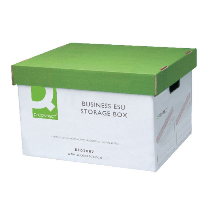 Q-Connect Business Easy Set Up Storage Box - (Pack 10)