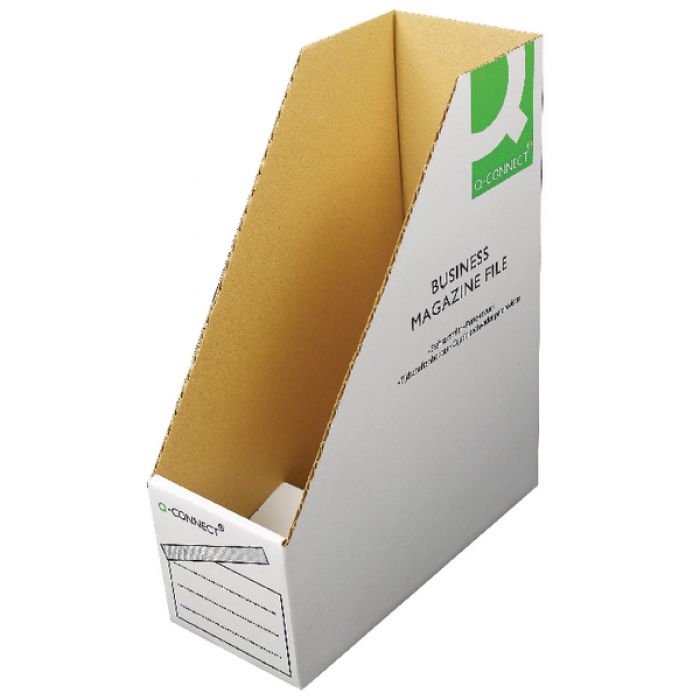Q-Connect Business Magazine File Corrugated Card - (Pack 10)