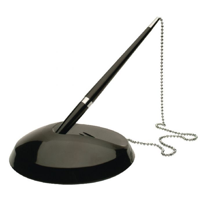 Q-Connect Reception Pen with Chain & Base - (Single)
