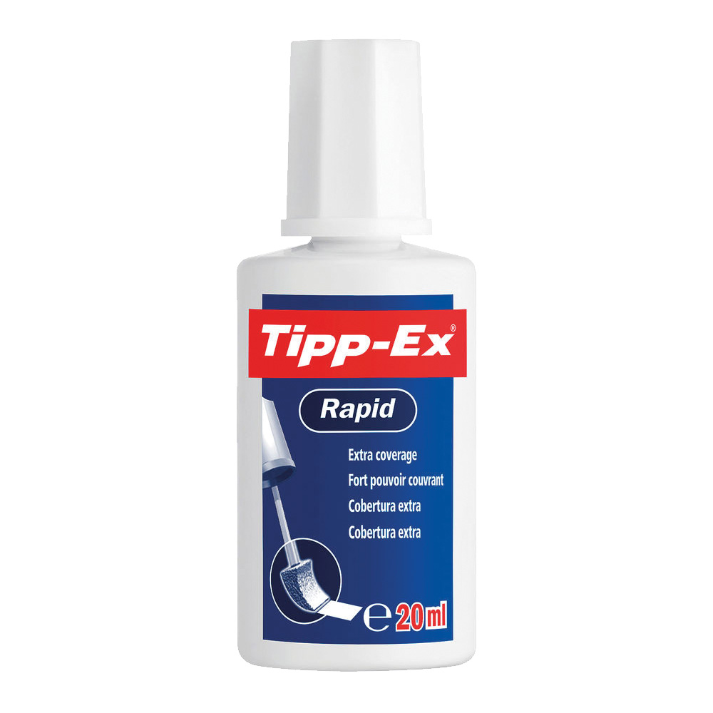 Tipp-Ex Rapid Correction Fluid - 20ml - White - (Single) - Hillcroft  Supplies